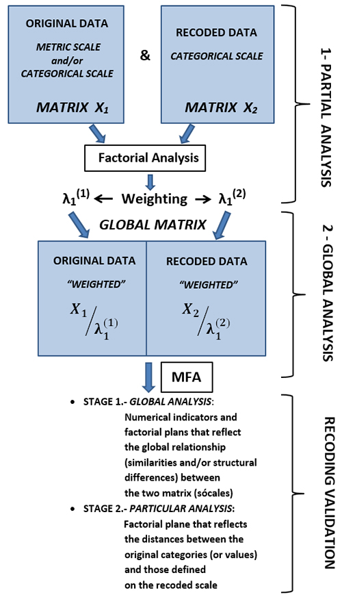 Diagram of the scale recoding validation methodology